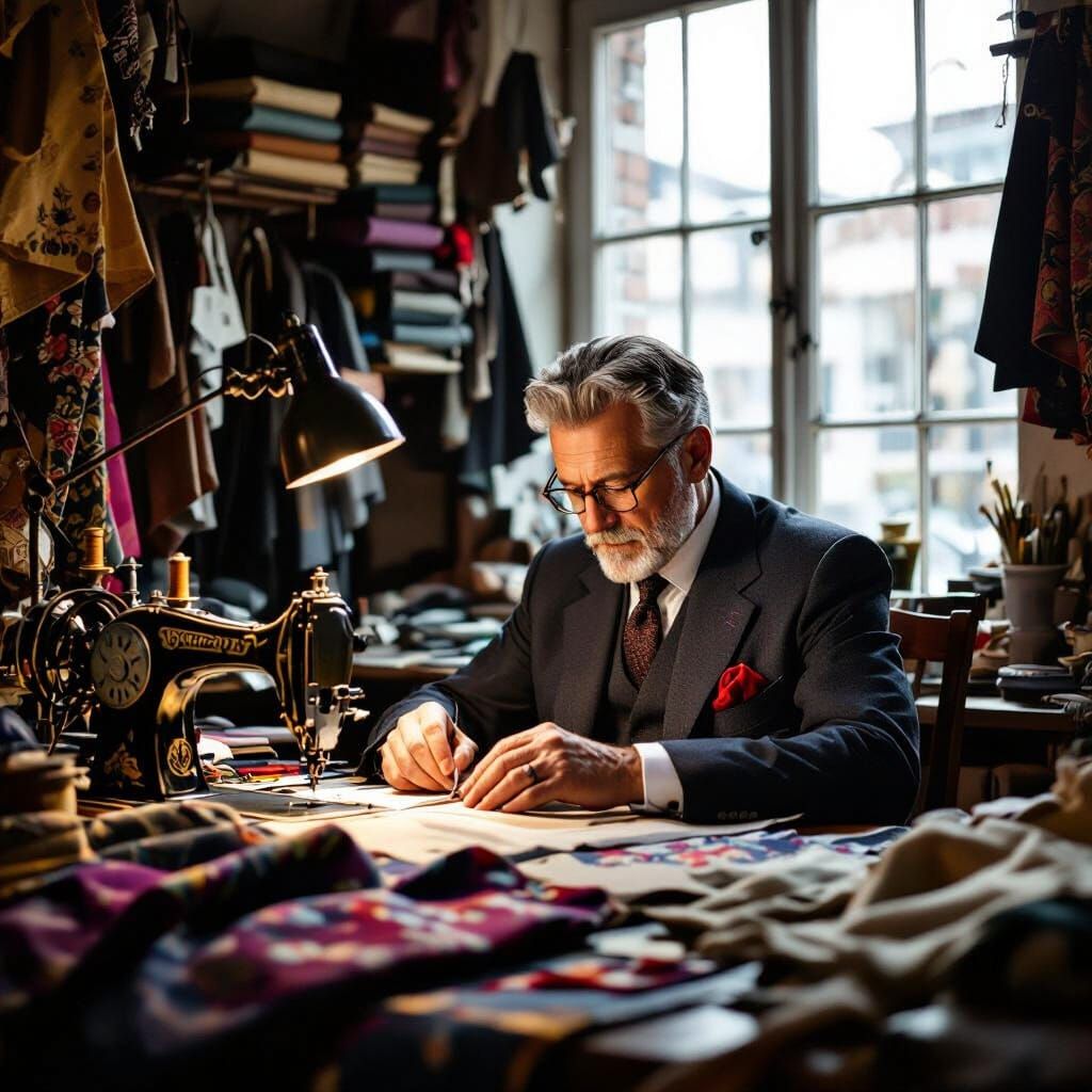 Master Tailor at Work: Detailed Realism