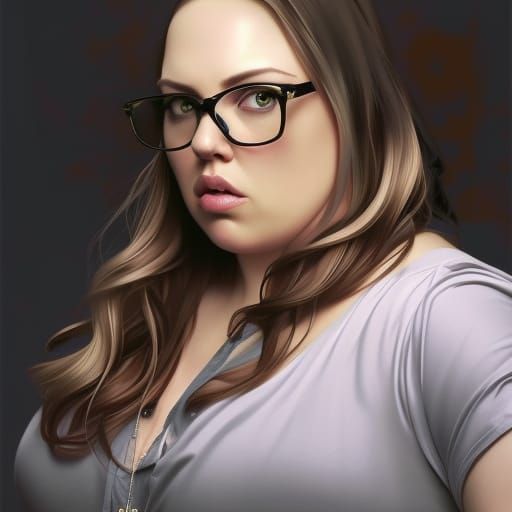 Detailed Portrait of a Woman with Glasses