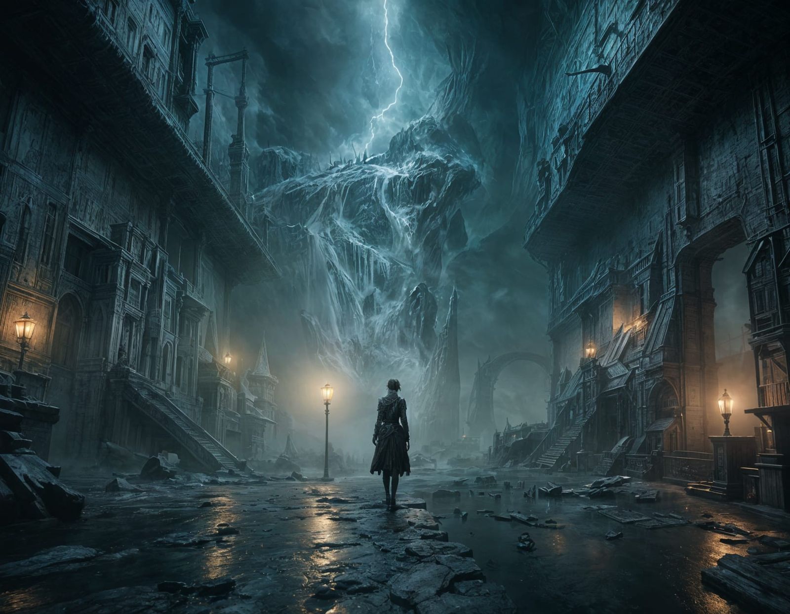 Epic Cinematic Digital Landscape of Confusion and Isolation