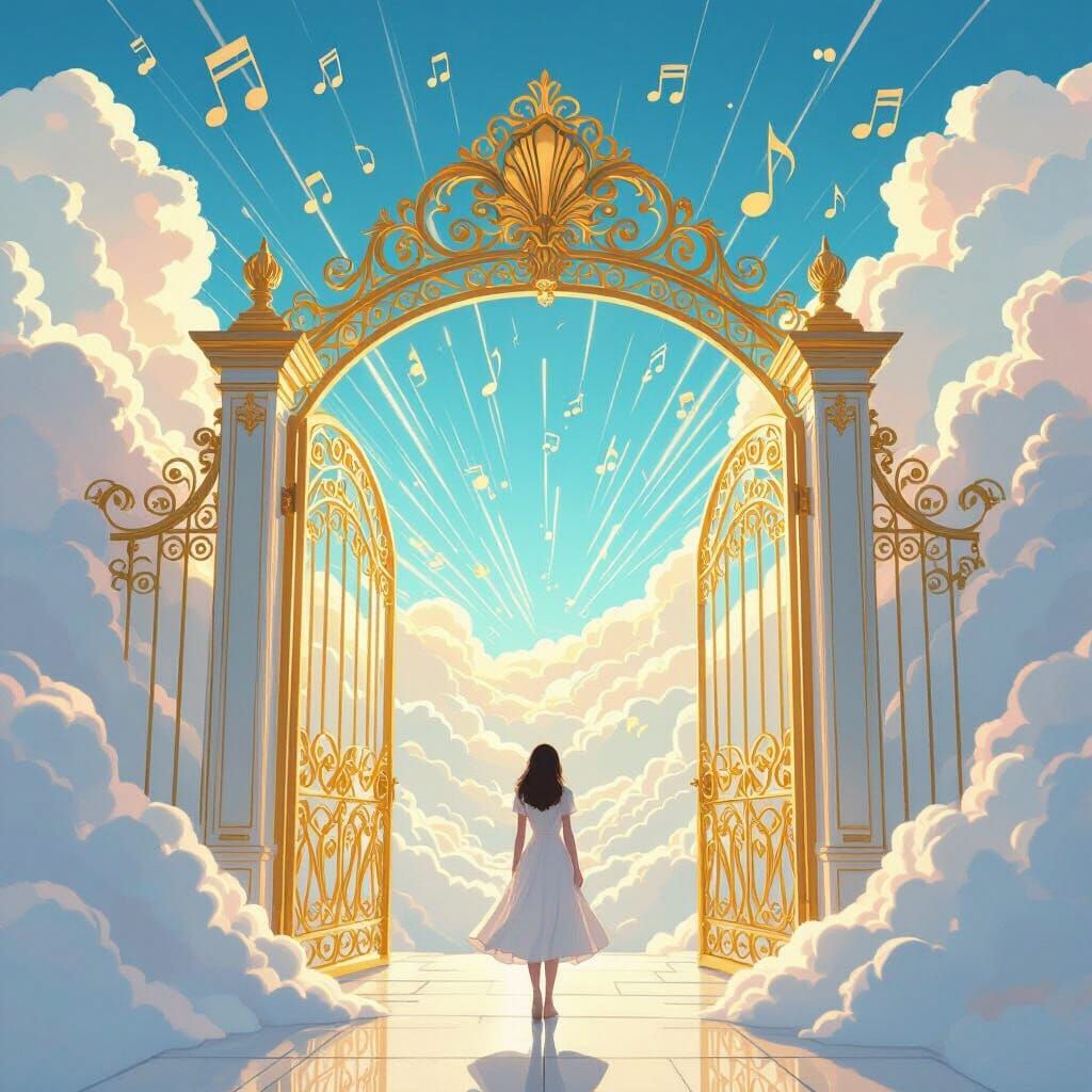 Spiritual Awakening Gate with Light and Music