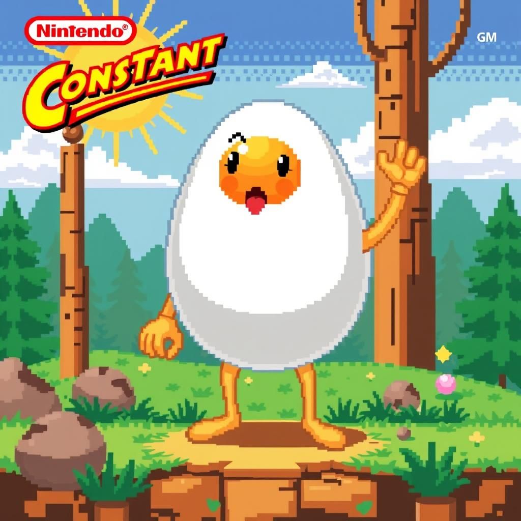 Pixel Art RPG Eggman in Contra Style