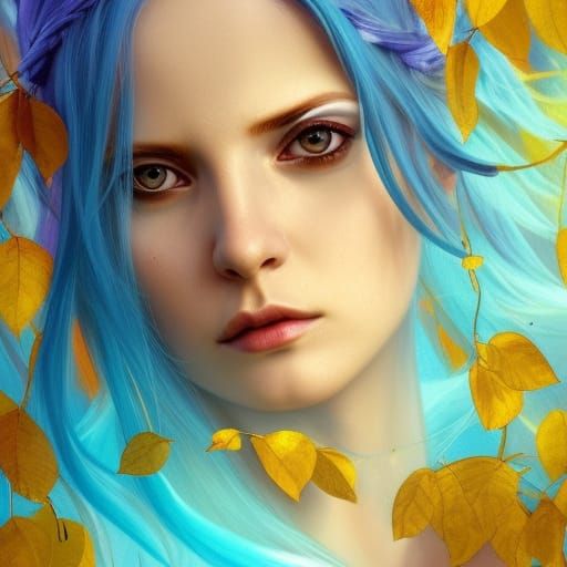 High Gothic Fae Goddess in Turquoise Pond