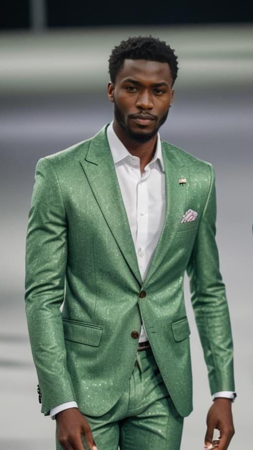 Nigerian Models on Runway in Formal Attire