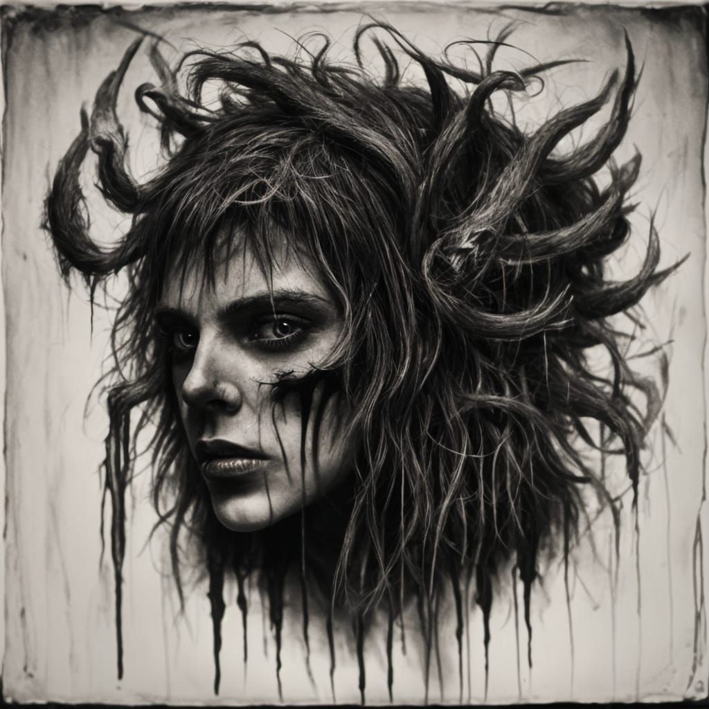 Aardvark vs. High Priestess in Expressionist Horror Style