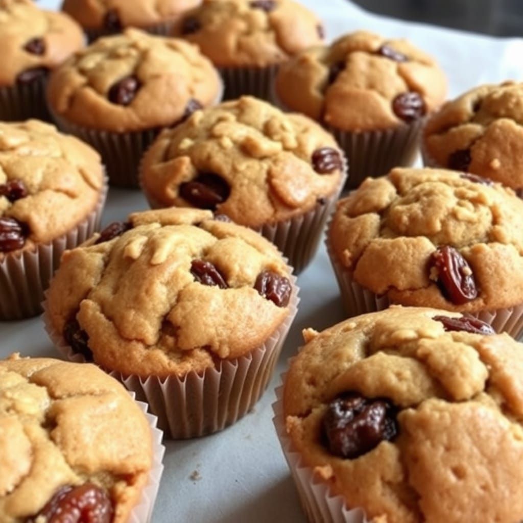 Wholesome Date and Tahini Muffins with Golden Crust
