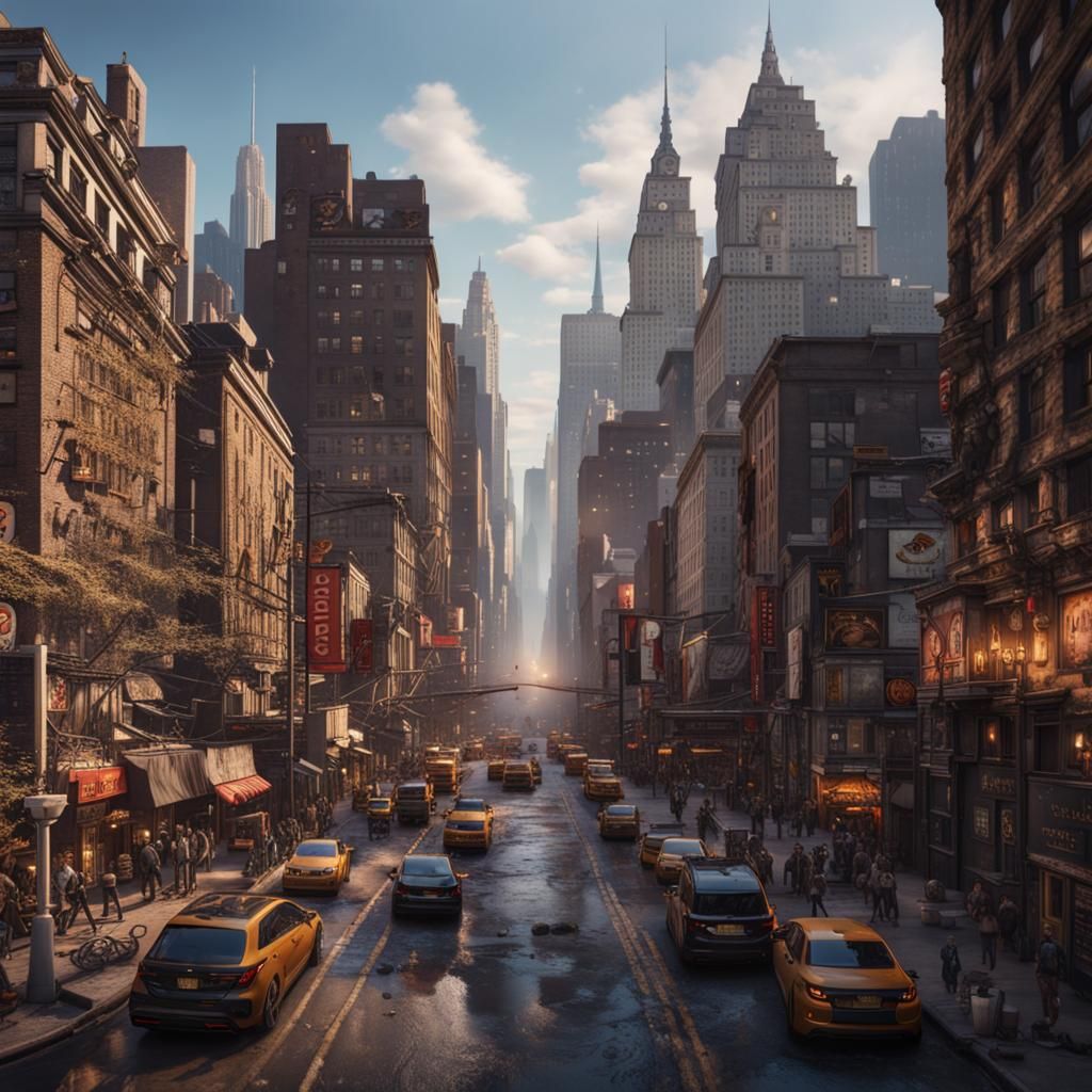 People of New York: Detailed Fantasy Art