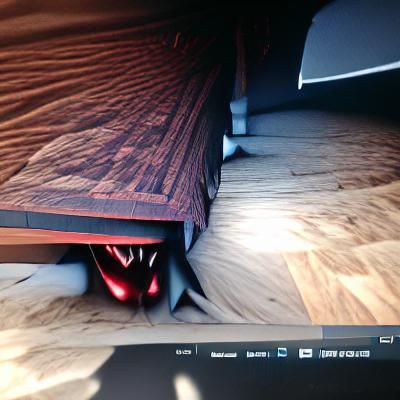 Menacing Demon Lurking Under Bed