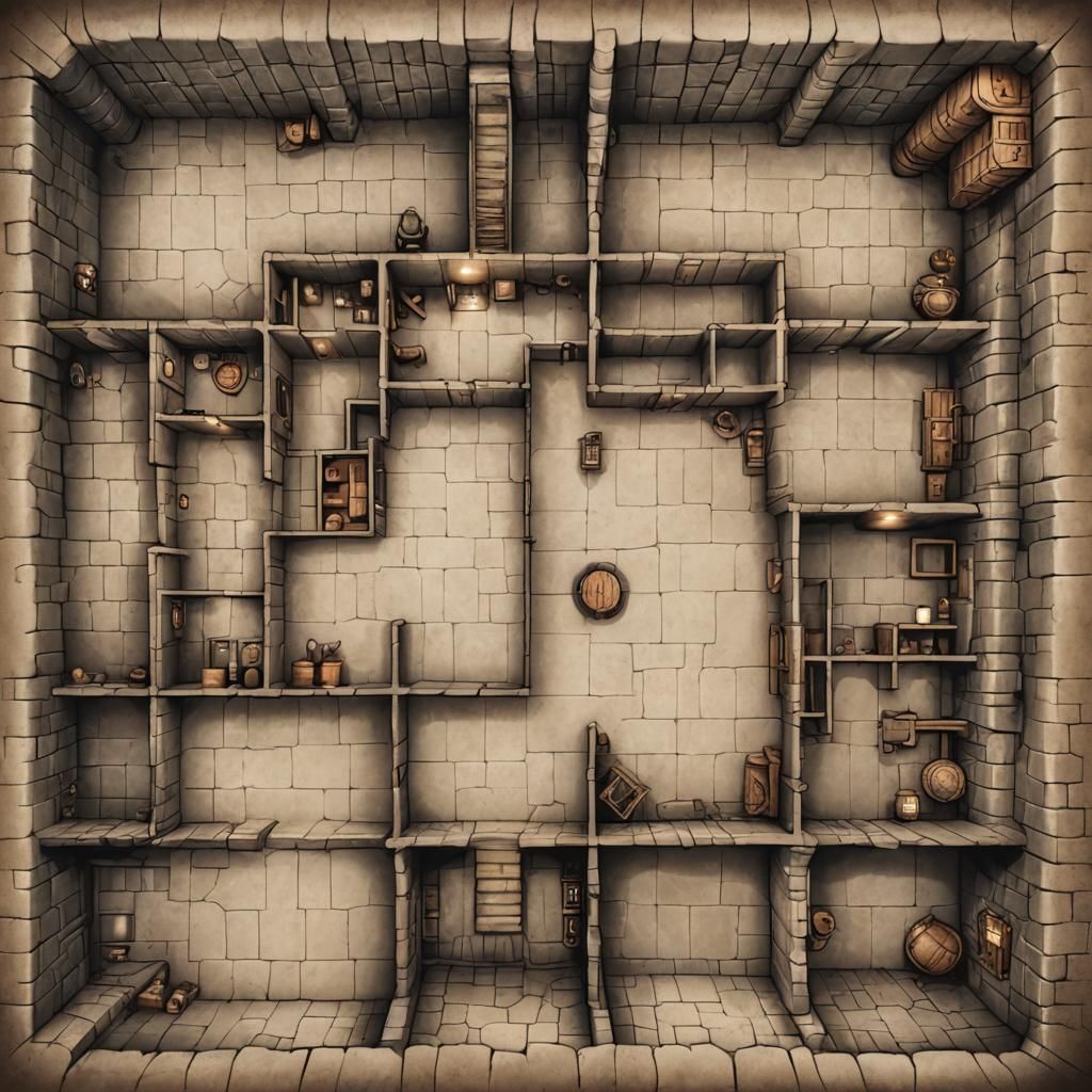 Castle Cellar Dungeon Roleplay Floorplan
