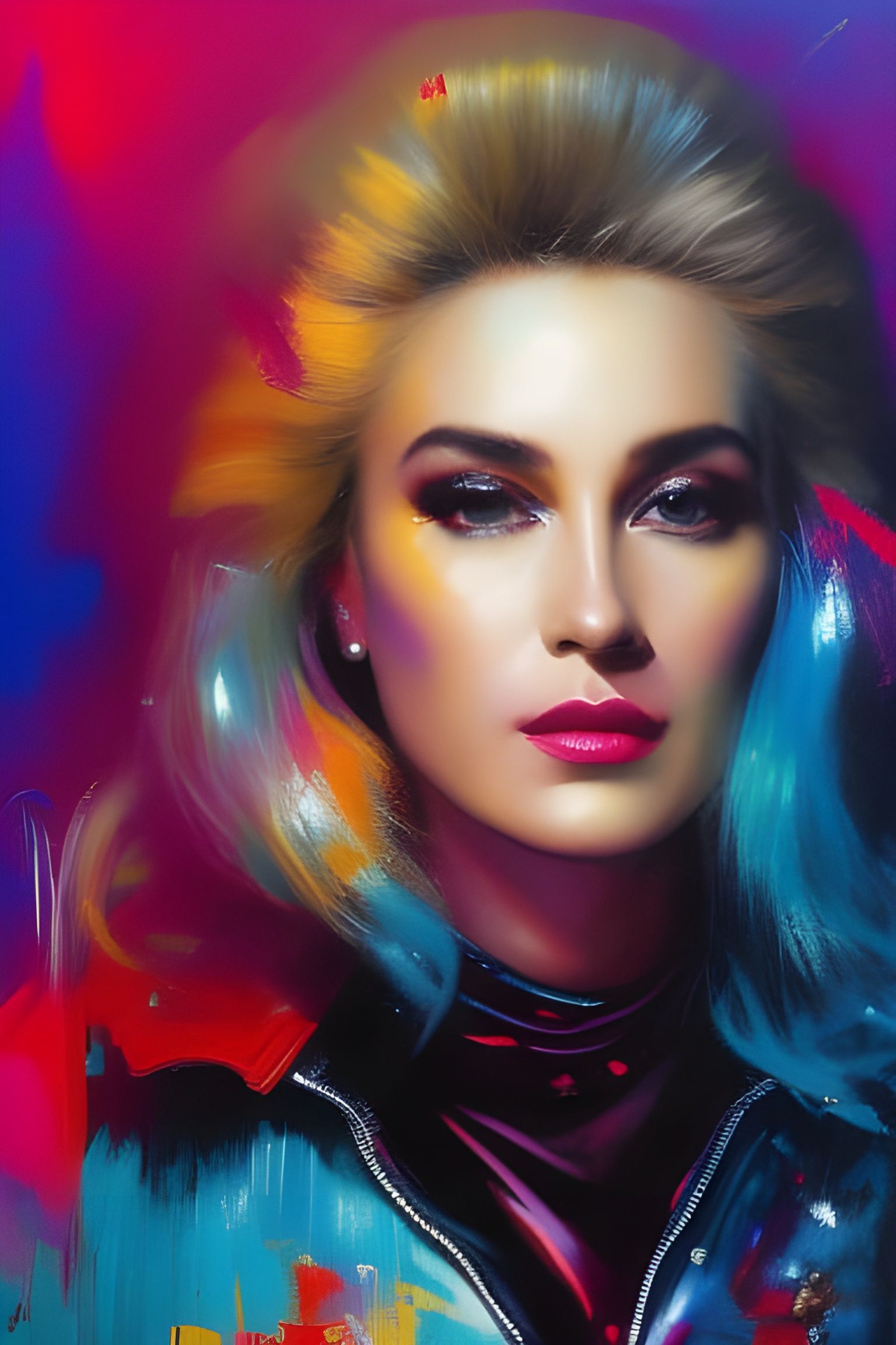 80s Pop Star Album Cover in Speedpaint Style