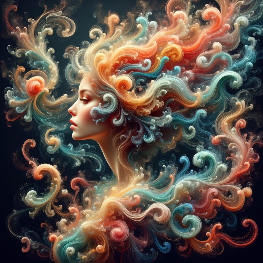 Ethereal Magic Flux in Neo-Impressionist Oil Painting