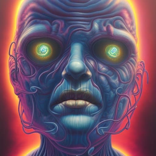 Bioluminescent Dust: Hyperrealistic Magazine Cover Photo