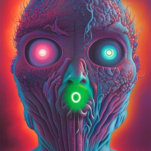 Ethereal Surrealism in Bioluminescent Hyperrealism Style