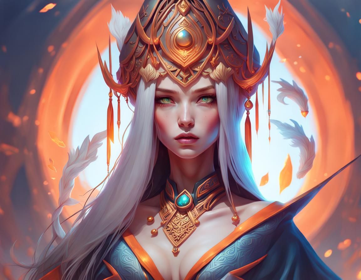 Ancient Sorceress: Digital Art Masterpiece