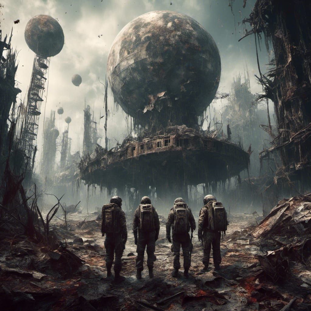 Post-Apocalyptic Soldiers Guard a Space Elevator