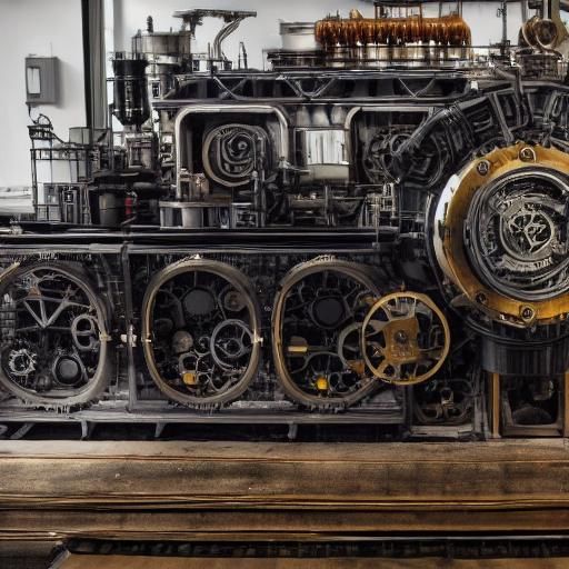 Steampunk Engine Illustration