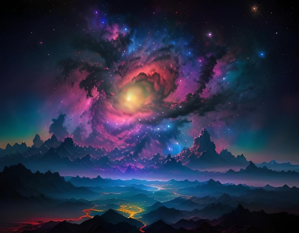 Complex Nebula with Infinite Color Variety