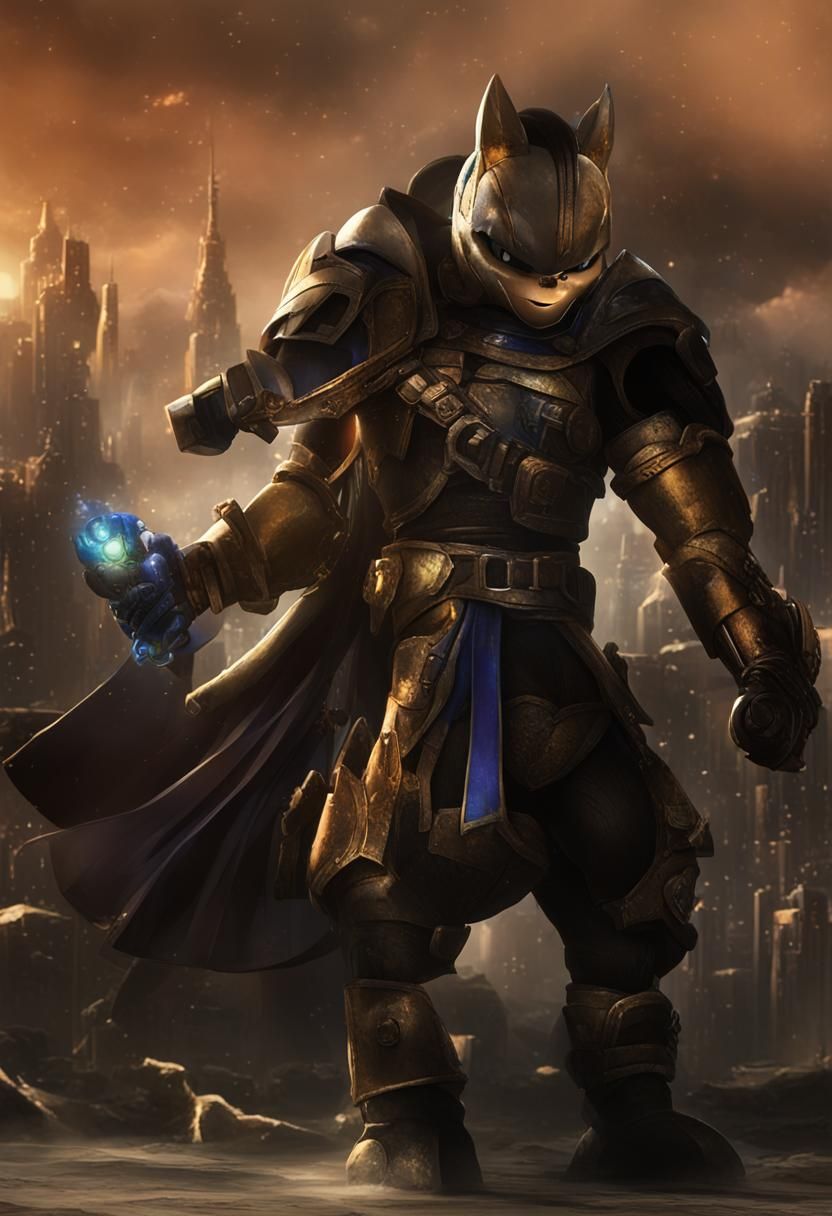 Sonic the Hedgehog as a Battle-Ready Warrior