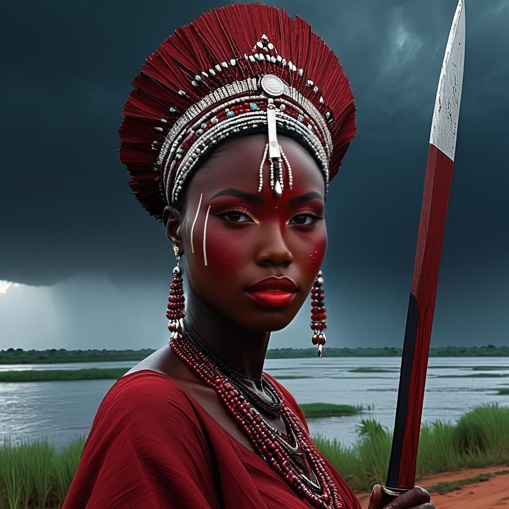 Oya: Yoruba Goddess of Storms in Cinematic Style