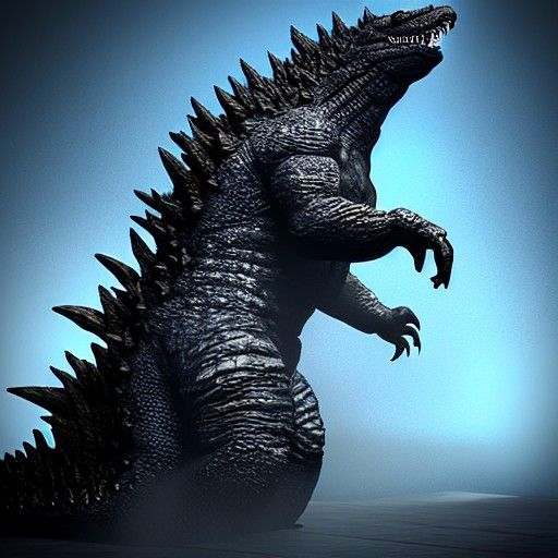 Godzilla's Atomic Breath in Trending 3D Art