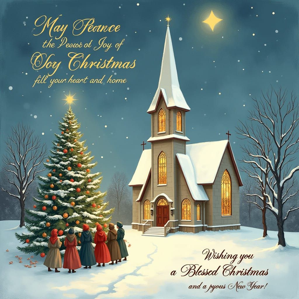 Blessed Christmas Serenity: A Peaceful Winter Scene