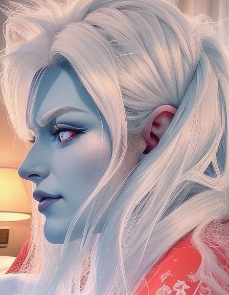 Surreal Demoness in Snow, David Lynch-Inspired Photography