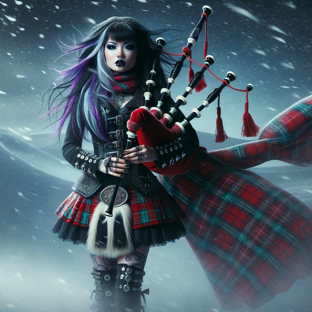 Gothic Highland Dancer in Blizzard