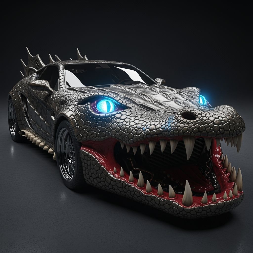Crocodile Car: Organic Meets Industrial Design