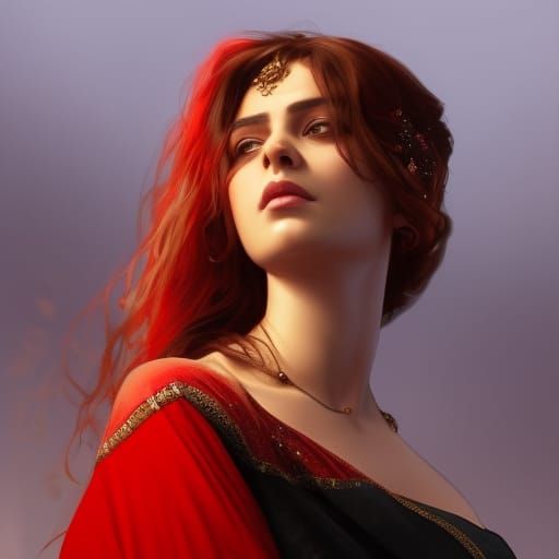 Angel in Saree: Hyperdetailed Portrait in Dynamic Lighting