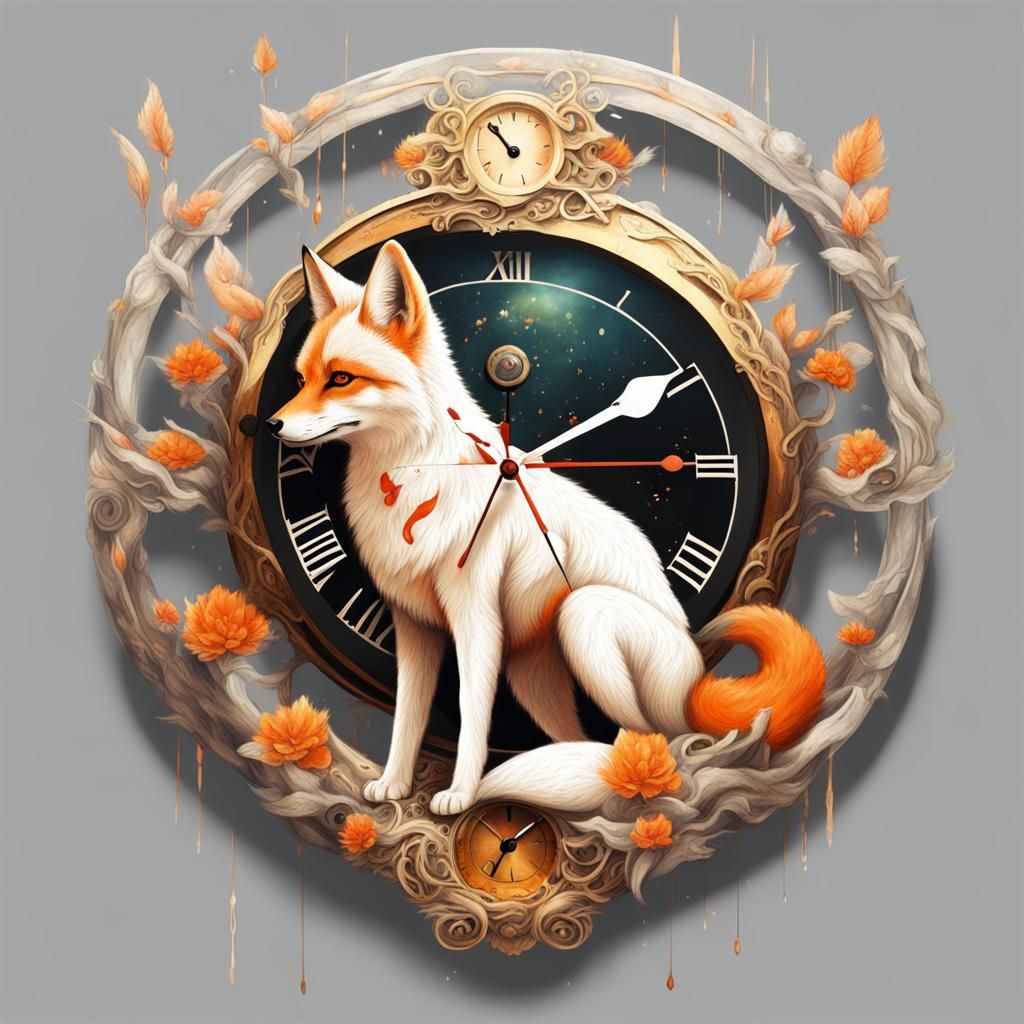 Fox clock hanger