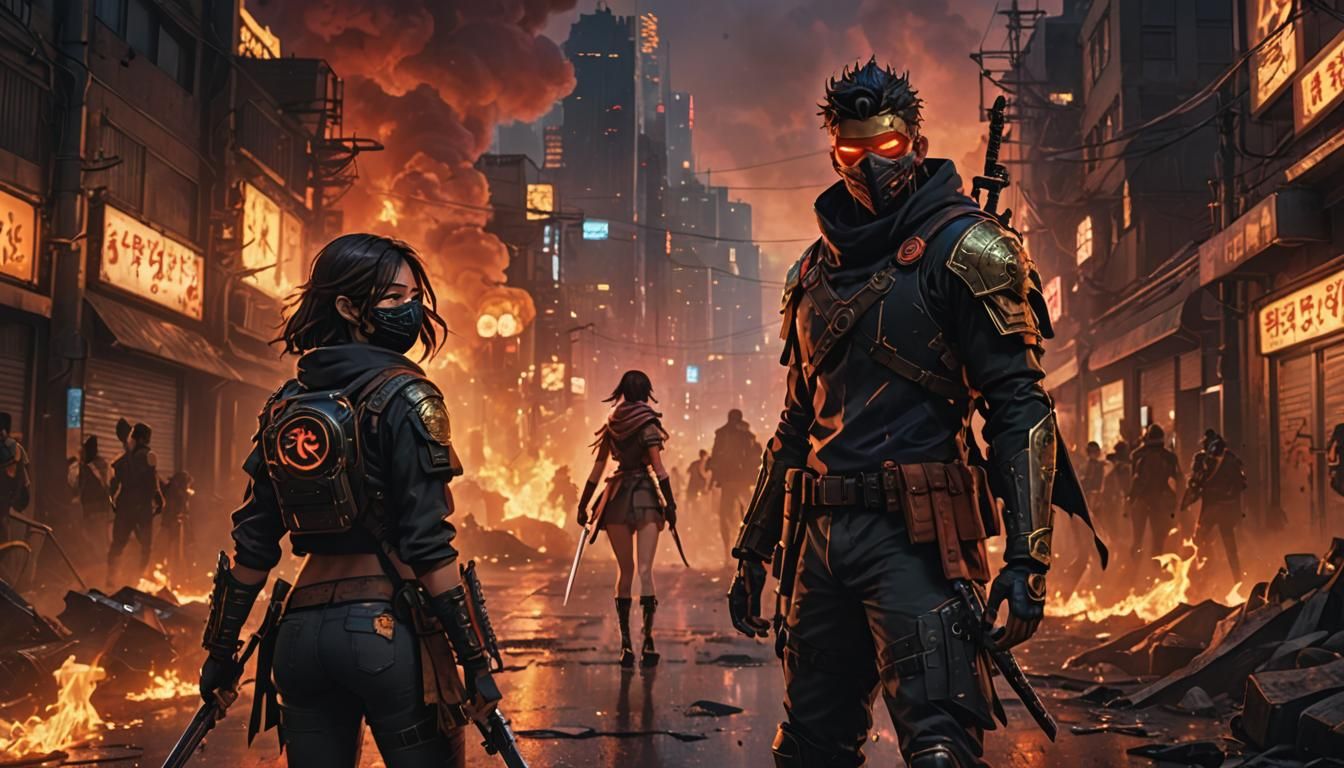 Anime Heroes Face Monsters in Post-Apocalyptic City