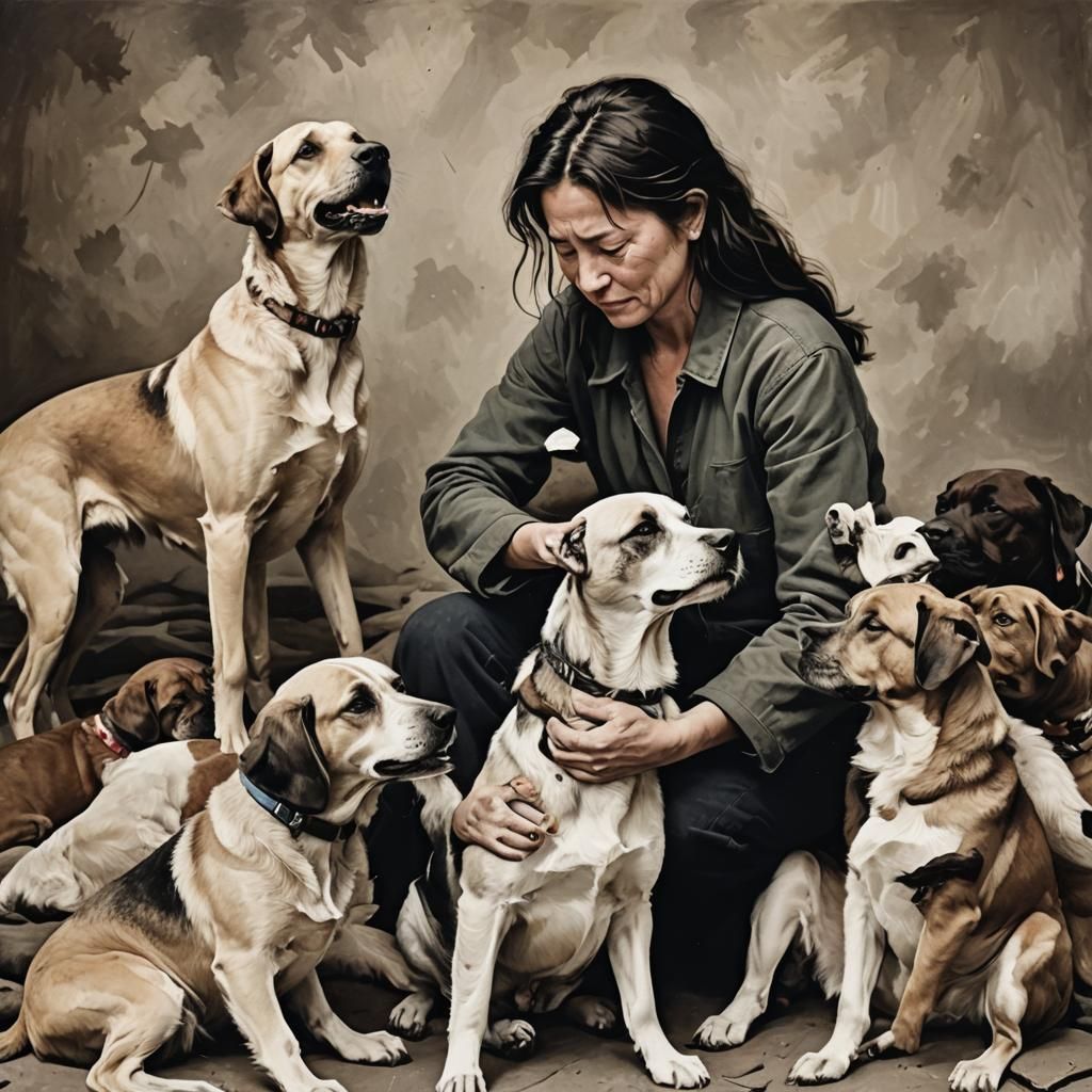 Woman's Inner Struggle: Love, Loss, and Dogs