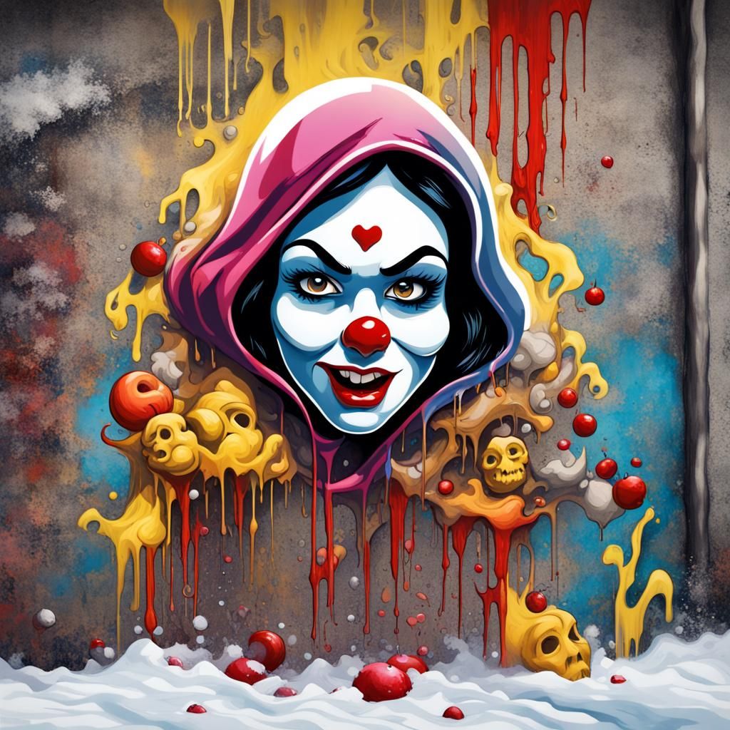 Snow White Horror: Graffiti Art with The Mask