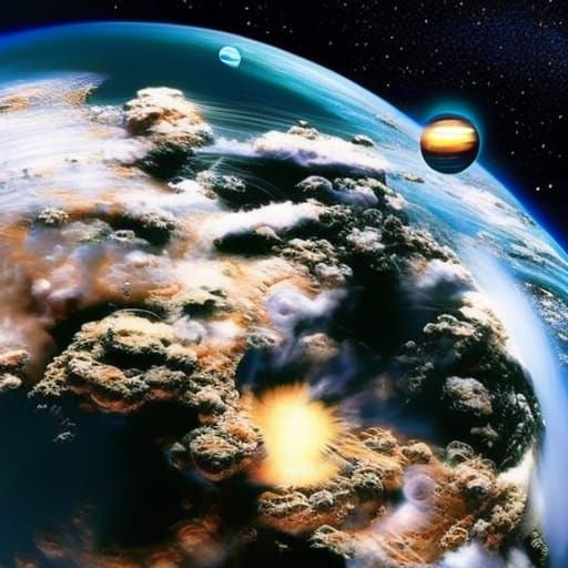 Hyperrealistic Planets From Space in Photorealistic Style