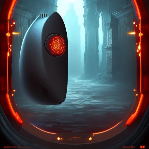 Computer Mouse Tombstone in Detailed Matte Painting