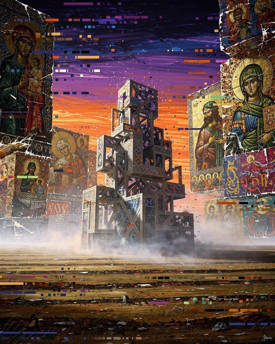 Maximalist Byzantine Structure in Surreal Style