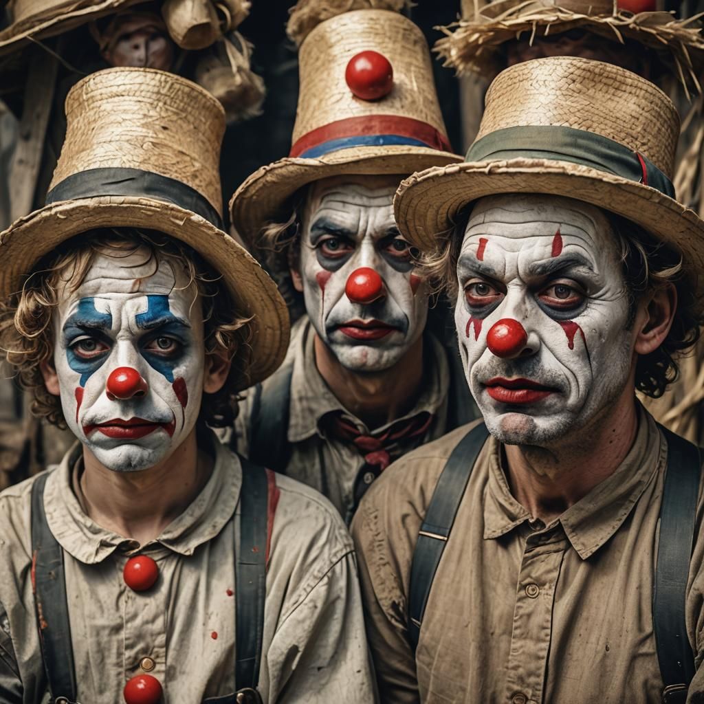 Sad Clowns: Father and Son in Photorealism