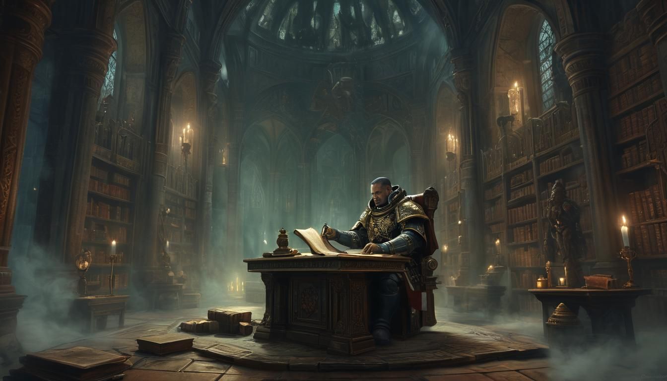 Mystical Sci-Fi Portrait of Space Marines