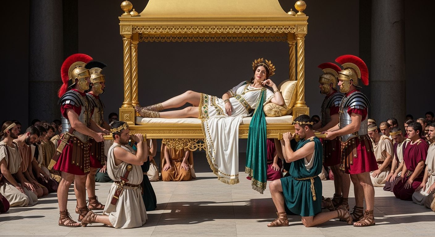 Empress Messalina on Golden Litter Bed