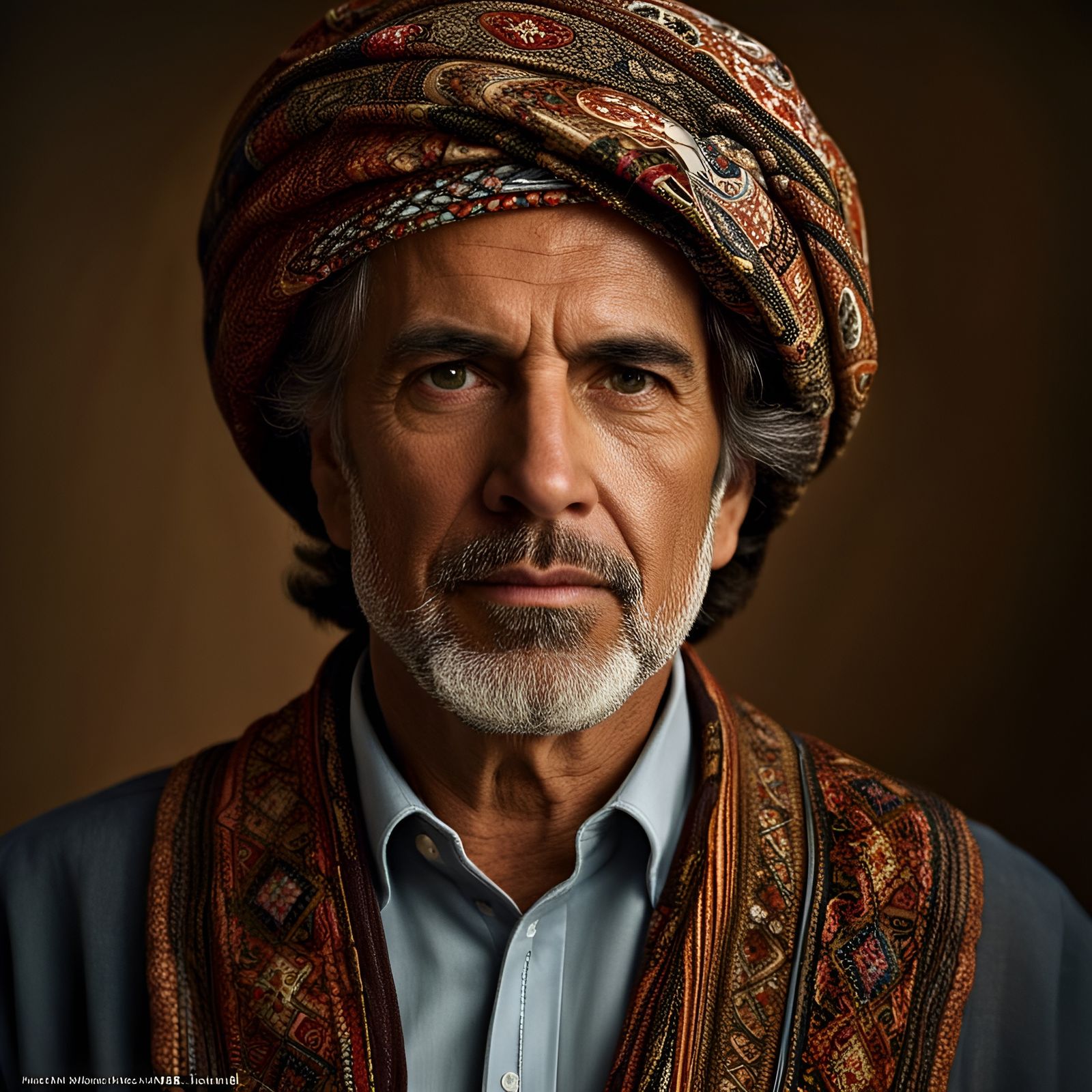 Portrait of Man in Iranian Dress, Professional Photography