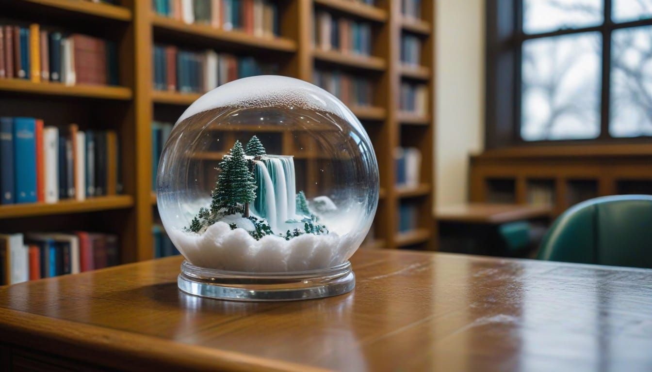 American Falls in Snowball, Library Setting