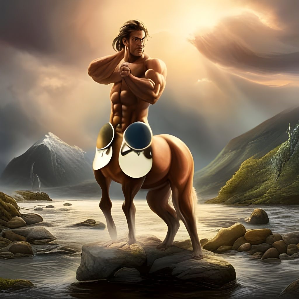 Muscular Centaur Man-Horse Hybrid with Leather Apron