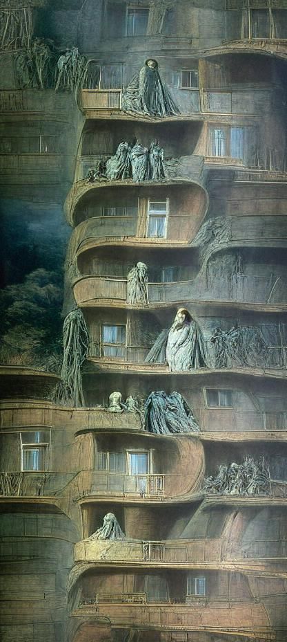 Dystopian Stalinist Apartment Block in Haunting Romantic Sty...