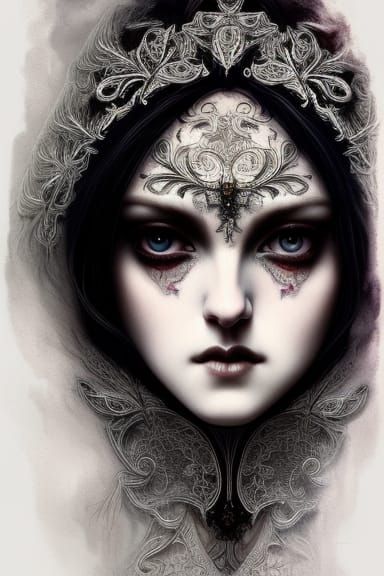 Victorian Gothic Portrait with Dramatic Lighting