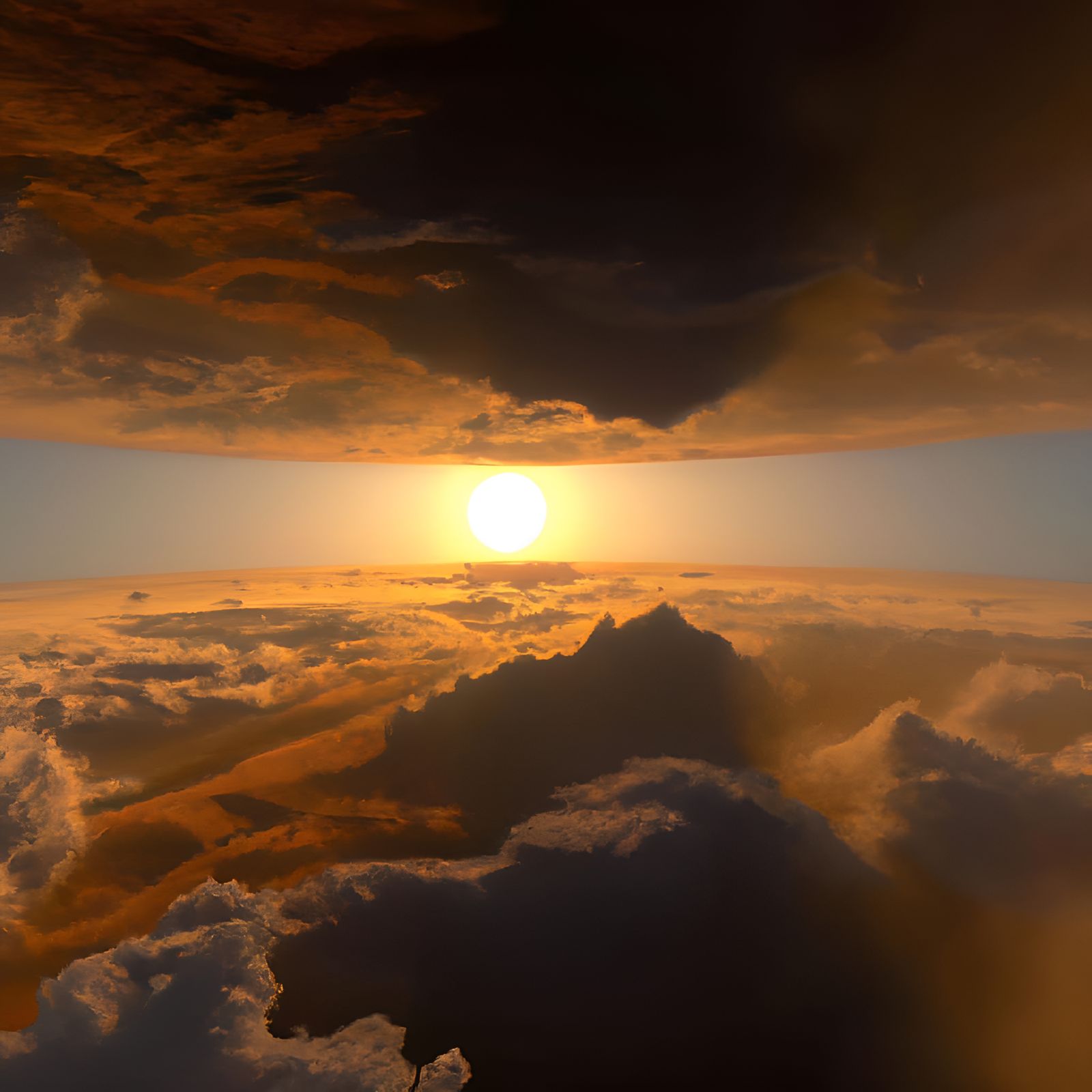 Worlds Collide: Surreal Heaven and Hell Landscape