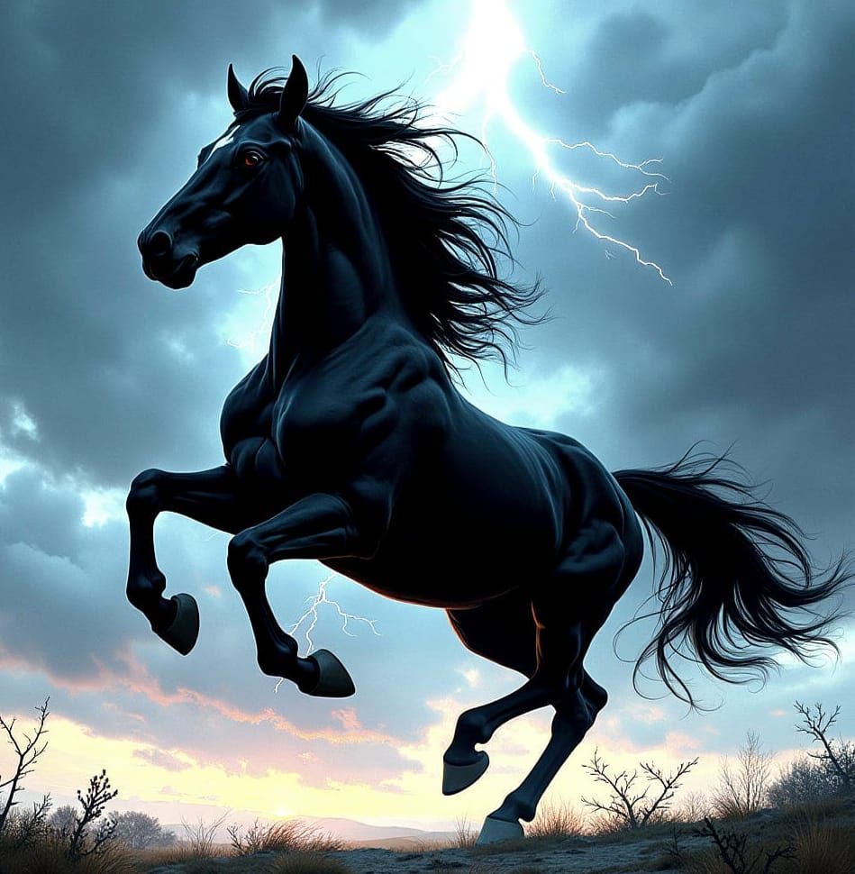 Intense Dark Horse Race