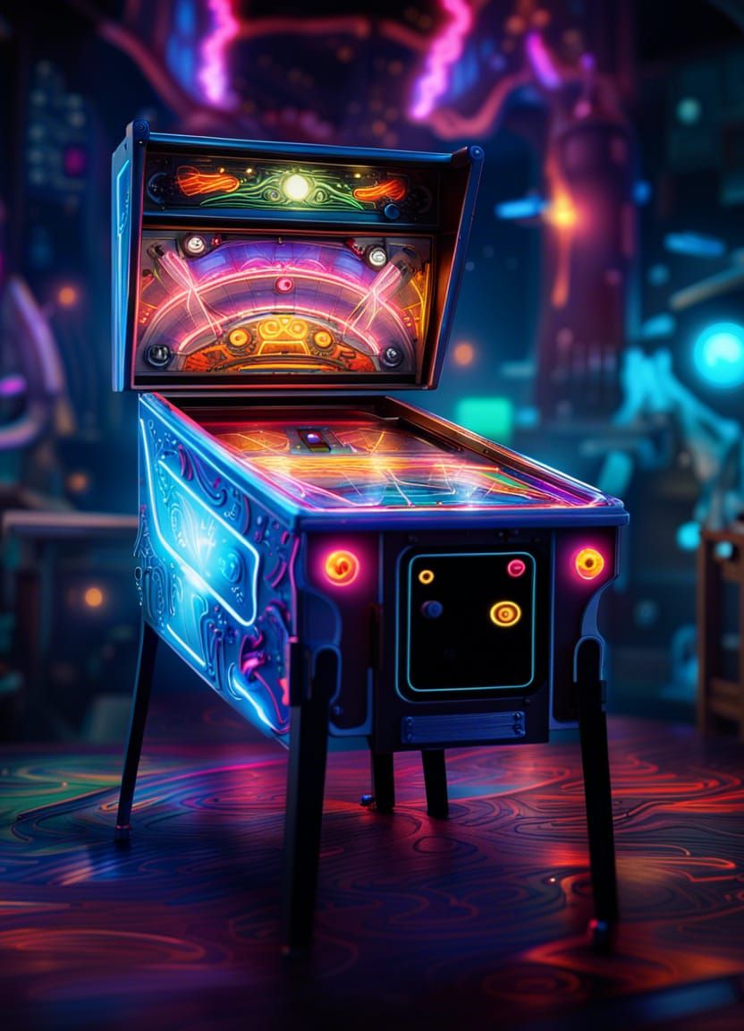 Neon Pinball Machine