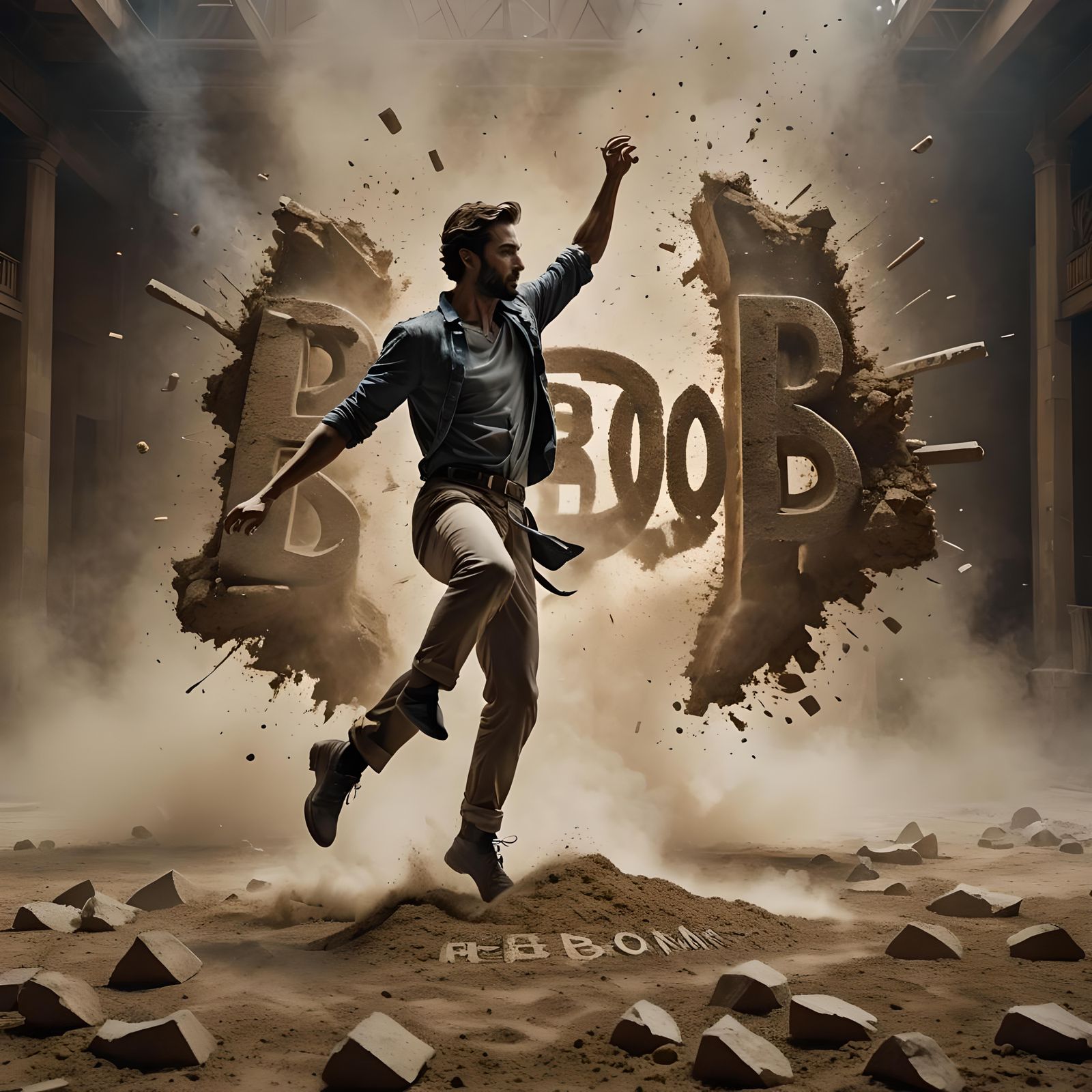 Stone Letter Man Emerges in Romantic Style