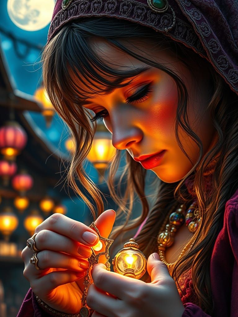 A Gypsy Girl's Enchanted Moment in Ankh-Morpork's Golden Hou...