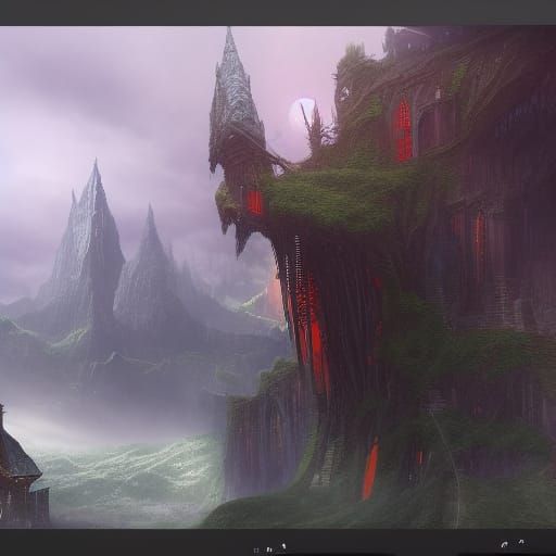 Suffering in English Class: Detailed Matte Painting