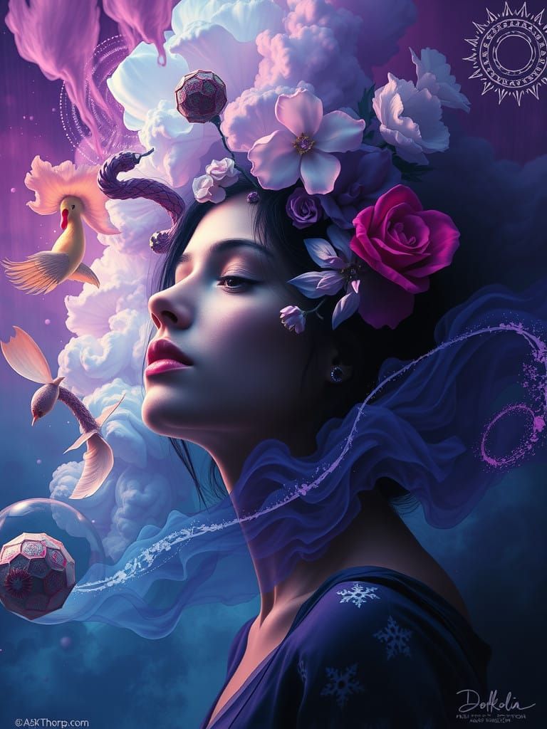 Dreamcatcher in Ethereal Abstraction